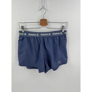 Reebok Navy Blue Elastic Waistband Athletic Womens Shorts‎ Medium